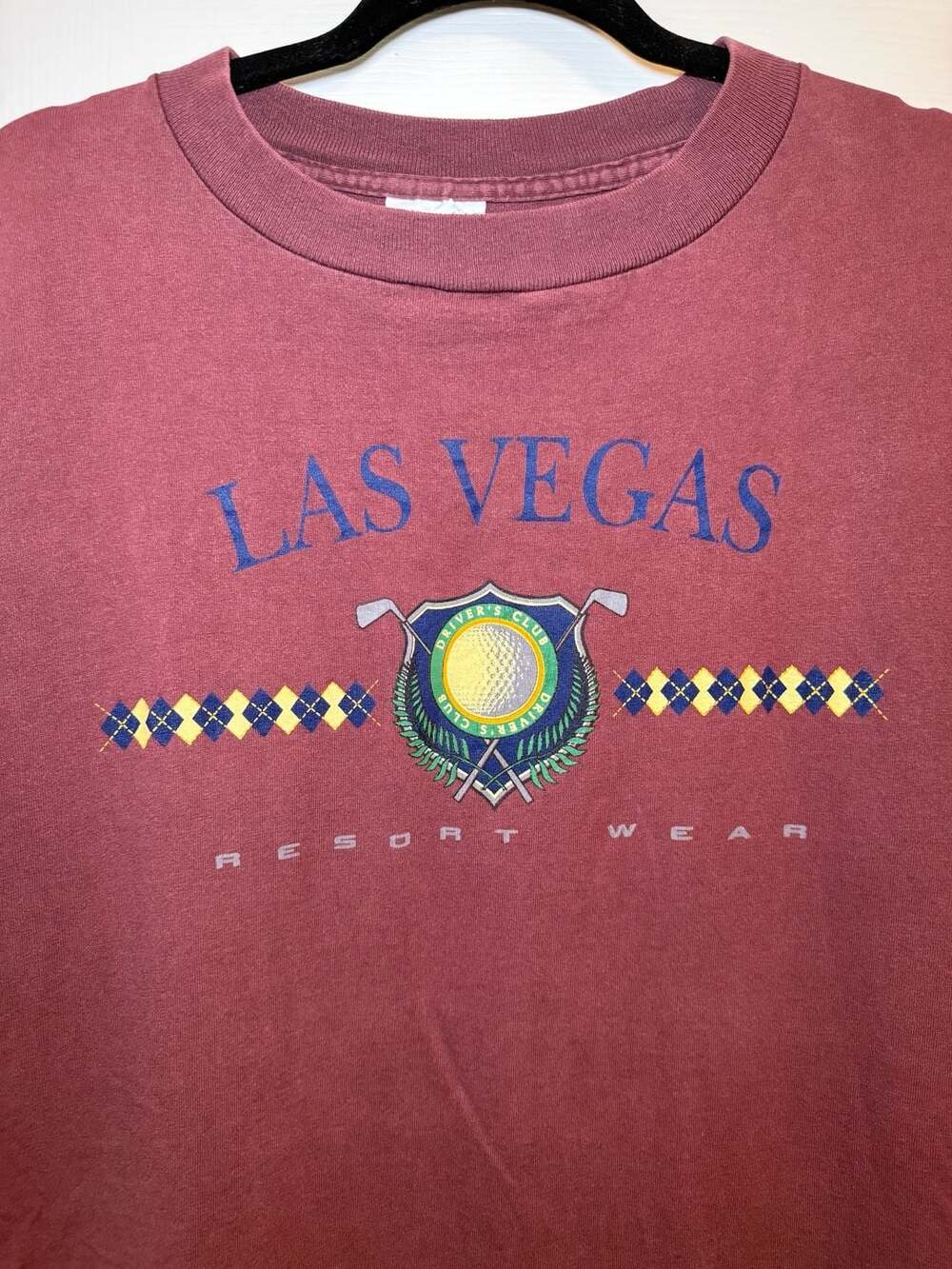 Vintage 90s Gildan Las Vegas Resort Driver's Club Golf Graphic T-Shirt Maroon XL